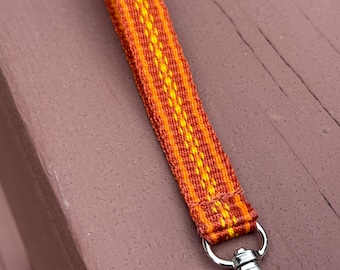Skinny Hand Woven Wristlet With Swivel Clip