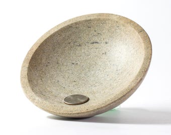 Small Brown Stone Bowl from Idaho - Offering Dish, Meditation or Decor