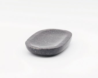 Oval Black Stone Dish