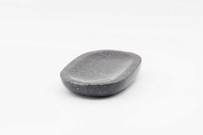 Oval Black Stone Dish image 1