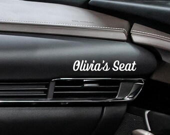 Custom Name's Seat Car Decal