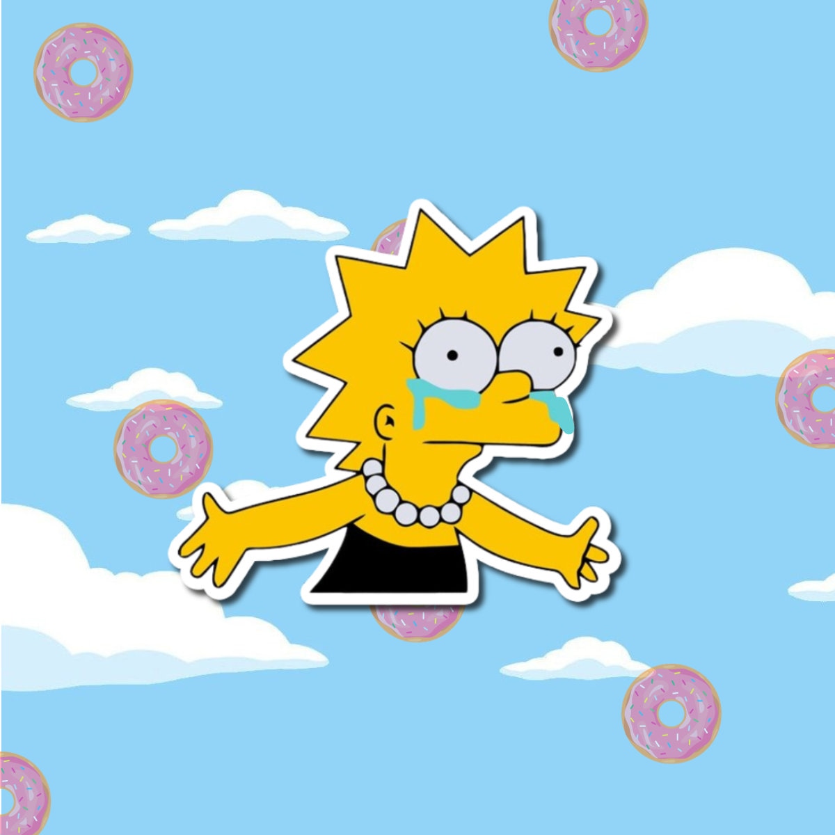 Lisa Crying Lisa Crying Car Sticker Car Decal Bumper Sticker Funny Car Stickers ...