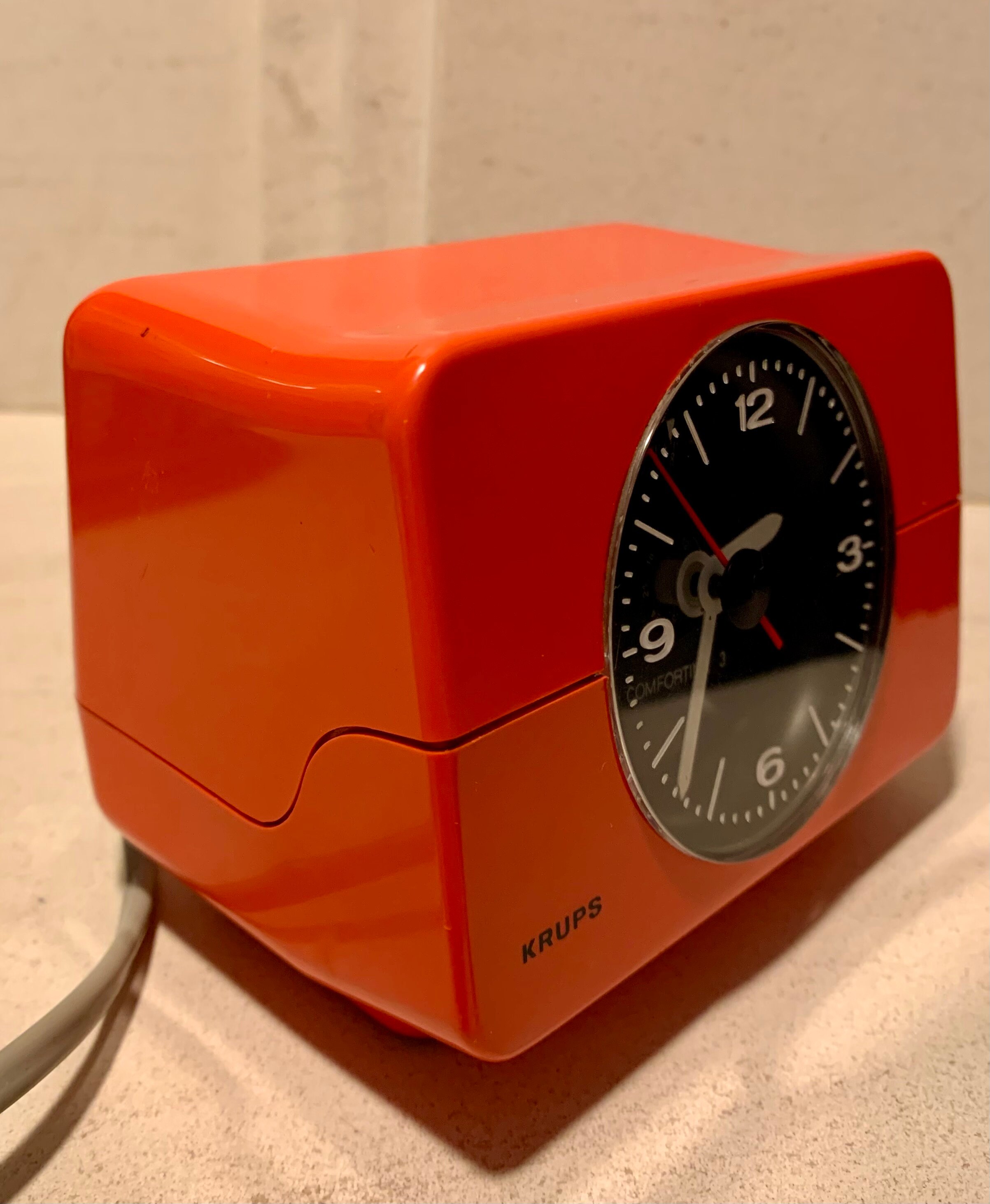 70s KRUPS Desk ALARM CLOCK Space Age Panton Comfortime Germany Pop Art
