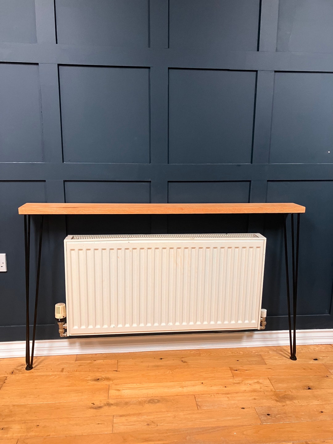 Solid Oak Large Radiator Shelf Console Table Radiator Cover Narrow