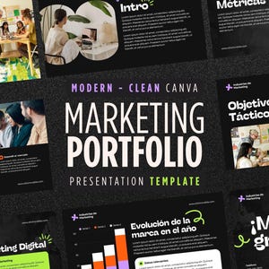 Portfolio Presentation Template for Freelancers and Designers – Editable Canva Template to Showcase Work