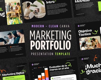 Portfolio Presentation Template for Freelancers and Designers – Editable Canva Template to Showcase Work