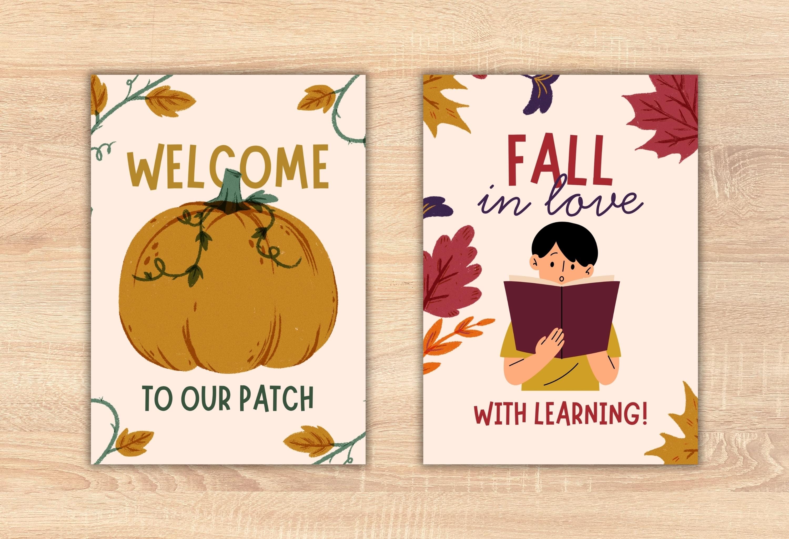 Fall Poster.pdf Editable Fall Classroom Posters Bundle: Autumn Wall Art (PDF Download ...
