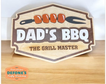 Dad's BBQ sign | Father's day | Gifts for Dad | Man cave sign | Father's day gifts | Grill gifts | Grill master | FAST SHIPPING