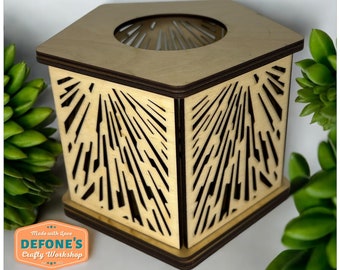 Personalized Wooden Lantern Candle Holder | Laser Cut Tea Light Holder | Perfect Birthday | Housewarming | Outdoor Gift | FAST SHIPPING