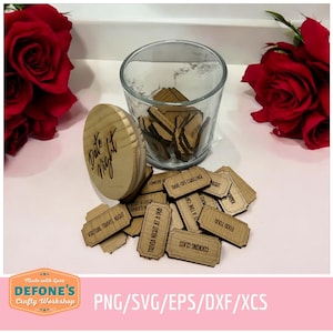 DIGITAL Date Night Jar SVG | Valentines day Gift | 35 Unique Activities | Gift for Her | Romantic Gift | Glowforge Svg | Svg Download