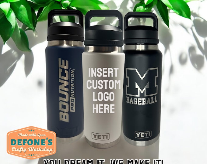 Featured listing image: CUSTOM Yeti 26oz Engraved Rambler Water Bottle | Personalized | Unique Gift | Custom Name | Wedding Gift | Bachelor | FAST SHIPPING