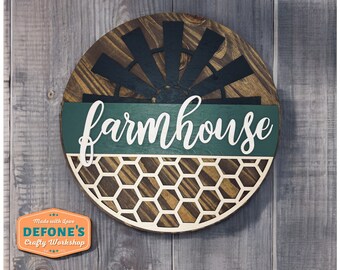 Personalized Wooden Farmhouse Sign | Laser Cut Wooden Sign | Perfect Birthday | Housewarming | House Decor Gift | FAST SHIPPING