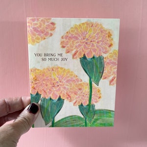 You Bring Me so Much Joy, Cheerful Art Card, Illustrated Greeting Card ...
