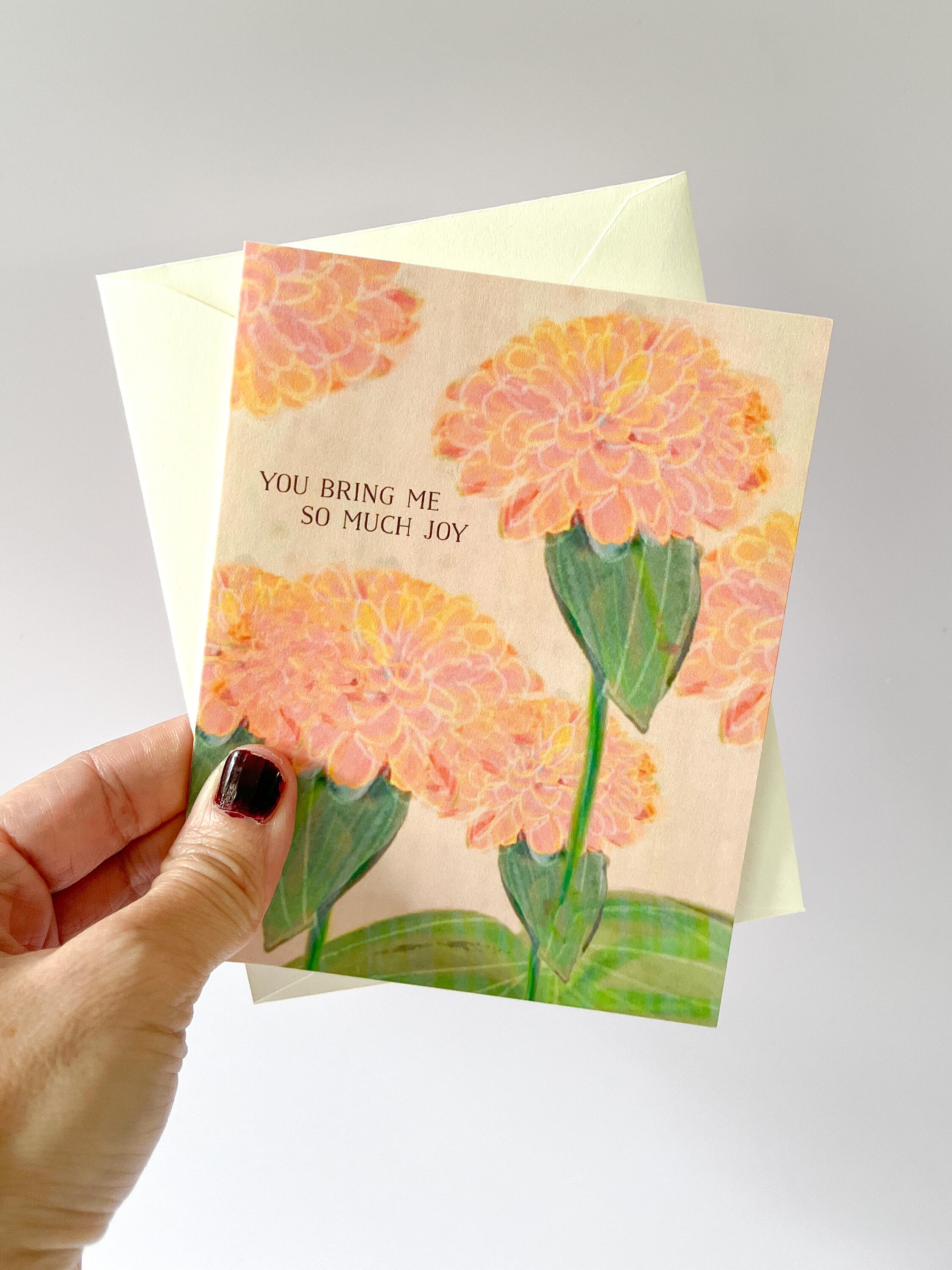 You Bring Me so Much Joy, Cheerful Art Card, Illustrated Greeting Card ...