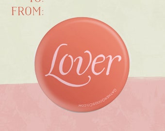 Lover, Button Pin, Valentine Card