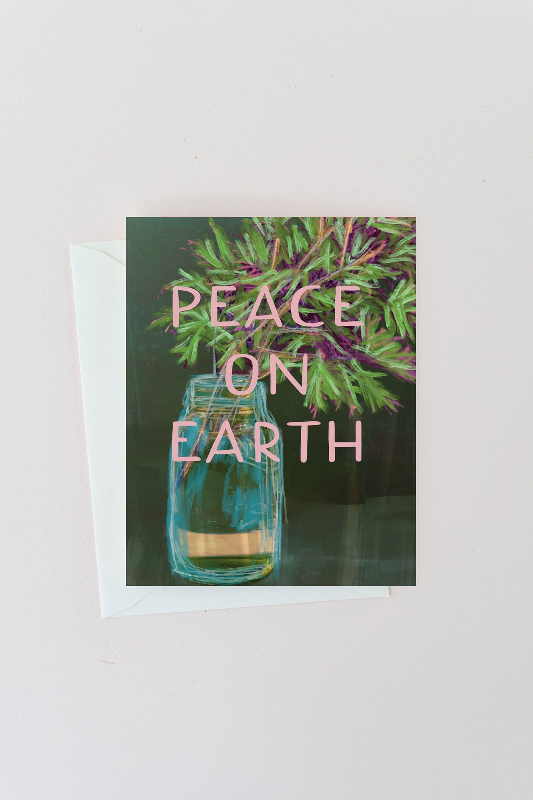 New Years Card 2024, Peace on Earth Etsy