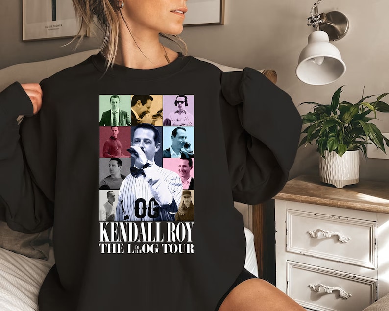 Kendall Roys the Eras Tour Shirt, Limited Kendall Logan Roy Tee Shirt, Kendall Roy Succession Fan Gift Shirt and SweatShirt Merch for Fans Black Sweatshirt