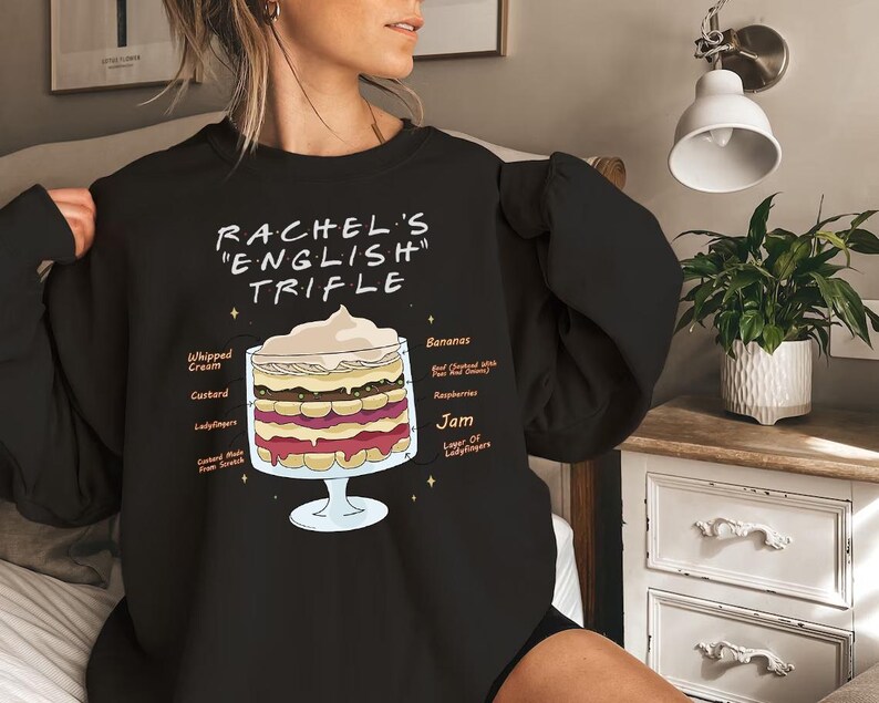 Friends Rachels English Trifle Thanksgiving Sweatshirt, Whipped Cream