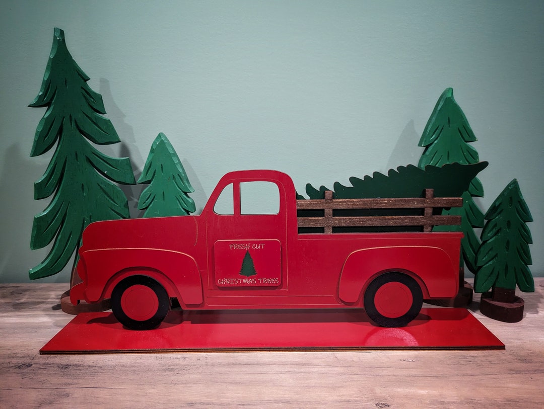 Christmas Tree Farm Truck Etsy