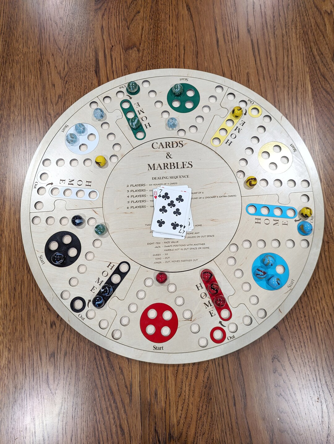 Cards and Marbles Board Game Deluxe Etsy