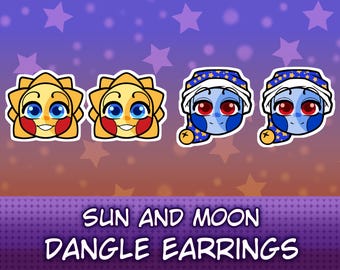 Sun & Moon Dangle Earrings