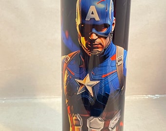Captain America tumbler Marvel tumbler 20-ounce stainless steel sublimation tumbler