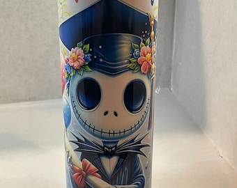 Graduation Jack Skellington tumbler Graduation Nightmare Before Christmas 20 ounce stainless sublimation tumbler