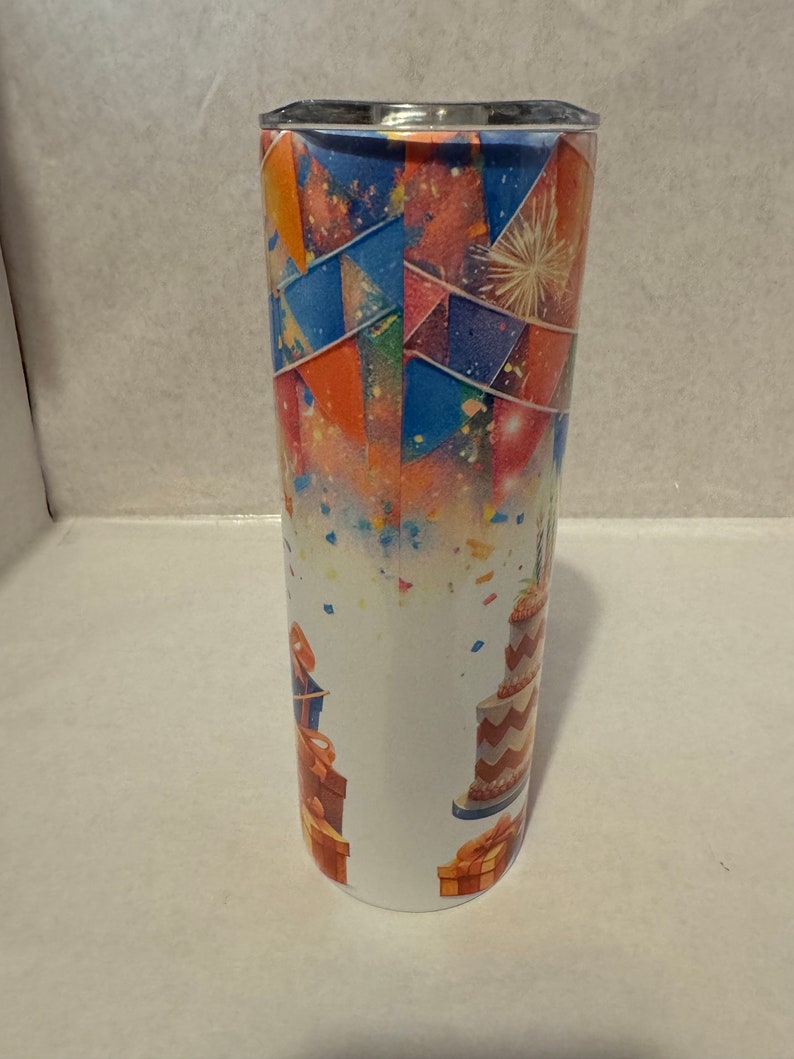 Birthday Spider-Man Stainless Steel Tumbler, 20 oz Skinny bild 3