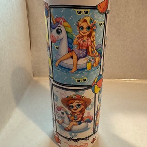 Disney Princess tumbler Jasmine, Elsa, Rapunzel, Anna, Tinkerbell, Ariel 20 ounce stainless steel sublimation tumbler image 5