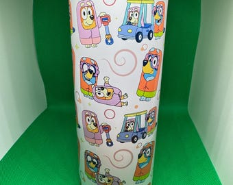 Vaso Bluey Grannies: Janet y Rita, 591 ml, acero inoxidable.