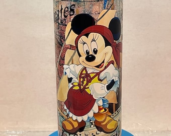 Pirate Minnie Mouse tumbler Disney Cruise tumbler 20 ounce straight skinny stainless steel sublimation tumbler