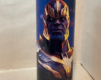 Thanos tumbler. Marvel tumbler. 20-ounce sublimation tumbler.