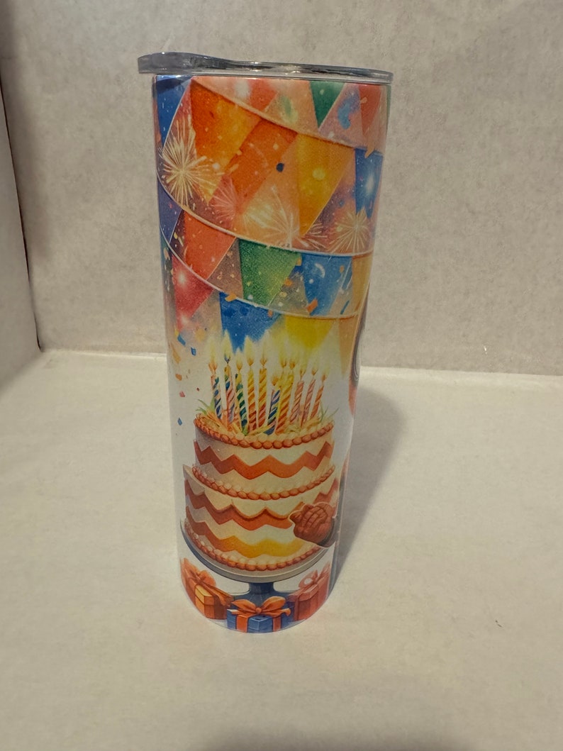 Birthday Spider-Man Stainless Steel Tumbler, 20 oz Skinny bild 4