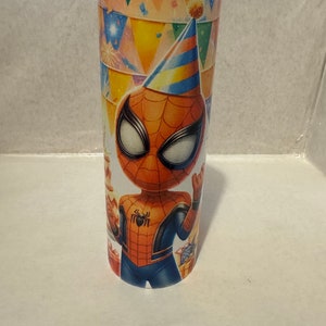 Birthday Spider-Man Stainless Steel Tumbler, 20 oz Skinny bild 1