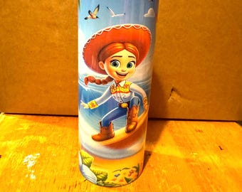 Jessie tumbler Summer Toy Story 20 ounce straight skinny stainless steel sublimation tumbler Disney Pixar