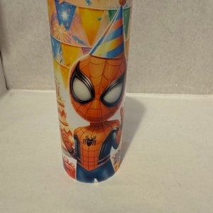 Birthday Spider-Man Stainless Steel Tumbler, 20 oz Skinny bild 5
