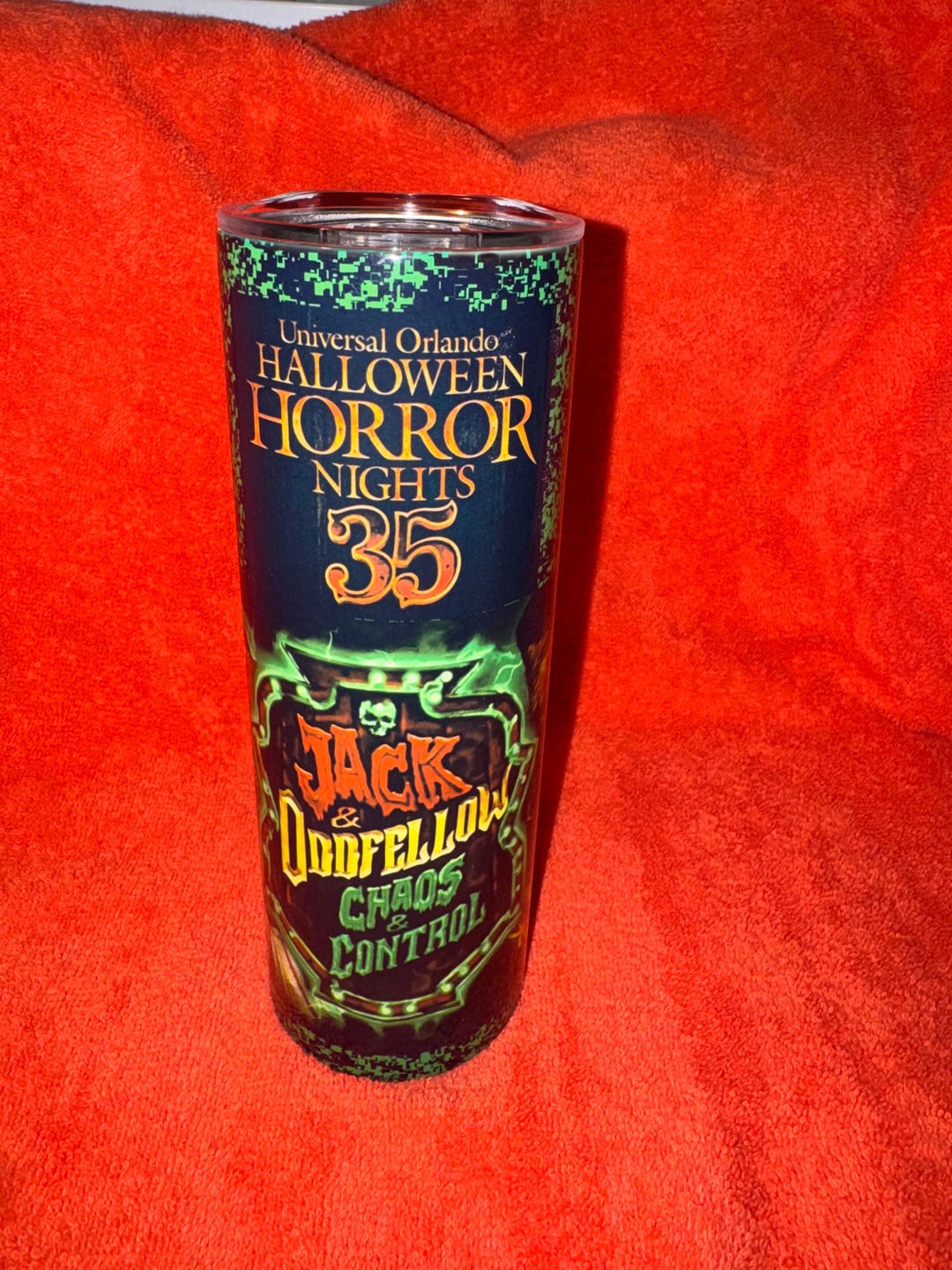 HHN 35 Jack & Oddfellow Chaos and Control Tumbler 20 Oz