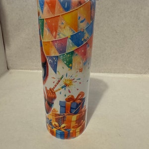 Birthday Spider-Man Stainless Steel Tumbler, 20 oz Skinny bild 2