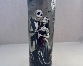 Jack & Sally Nightmare before Christmas tumbler 20-ounce sublimation