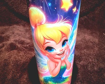 Tinkerbell Tumbler: Stainless Steel 20 oz sublimation tumbler
