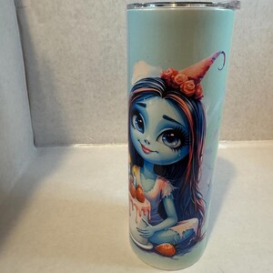 Nightmare Before Christmas Birthday Tumbler, Jack and Sally 20oz Stainless Steel zdjęcie 2