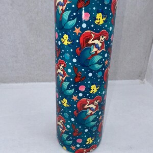 The Little Mermaid Ariel 20 ounce stainless steel sublimation tumbler image 3