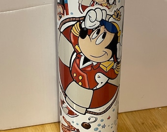 Disney Cruise tumbler Minnie Mouse tumbler 20-ounce skinny straight stainless-steel sublimation tumbler