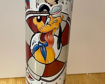 Disney Cruise tumbler Pluto tumbler. 20-ounce skinny straight stainless-steel sublimation tumbler