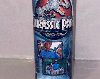 Jurassic Park tumbler Movie Scenes T-Rex 20 ounce straight skinny stainless steel sublimation tumbler