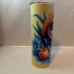 Summer Jack Skellington tumbler beach Nightmare Before Christmas tumbler 20 ounce stainless sublimation tumbler Bild 4