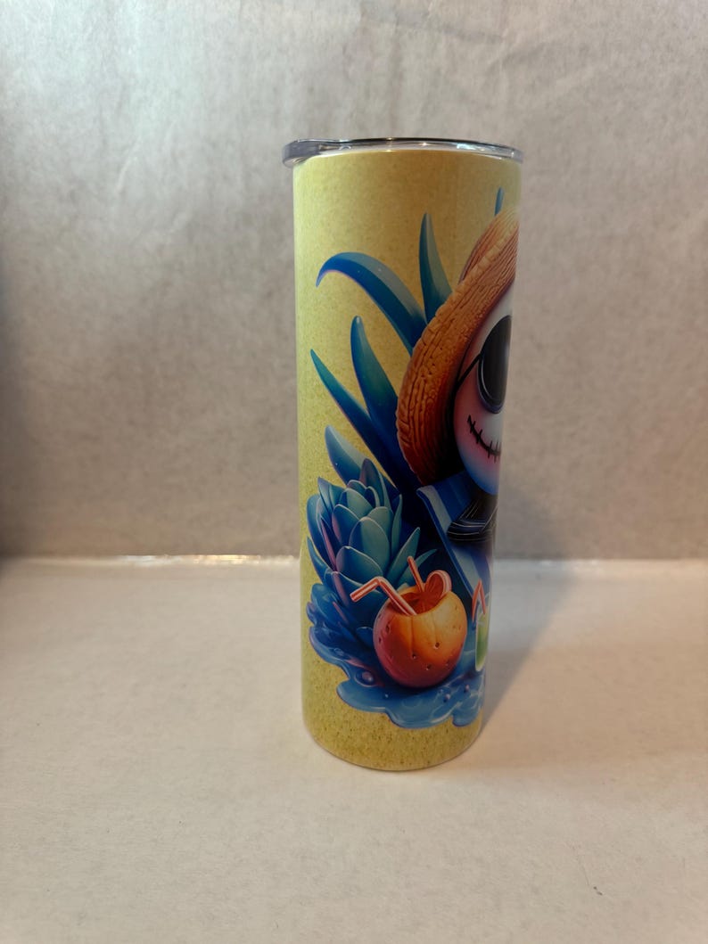 Summer Jack Skellington tumbler beach Nightmare Before Christmas tumbler 20 ounce stainless sublimation tumbler Bild 4