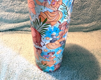 Tarzan tumbler 20 ounce skinny straight stainless steel sublimation tumbler
