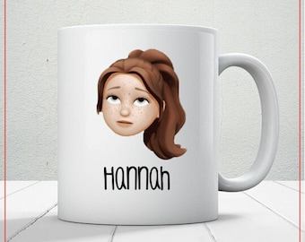 Custom Emoji Coffee mugs,Memoji Coffee Mug, Bitmoji mug, Custom emoji Mug, Gift for Girlfriend, Cute Mugs, Coworker Gifts, Personalised Mug