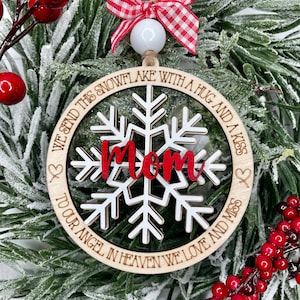 Personalized Memorial Snowflake Ornament: In Loving Memory Gift
